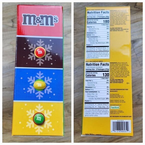 🩵NIB M&M's Ceramic Bowl Set w/M&M Candies - Picture 6 of 10